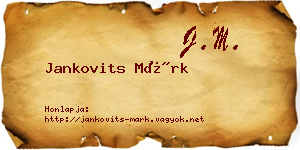 Jankovits Márk névjegykártya